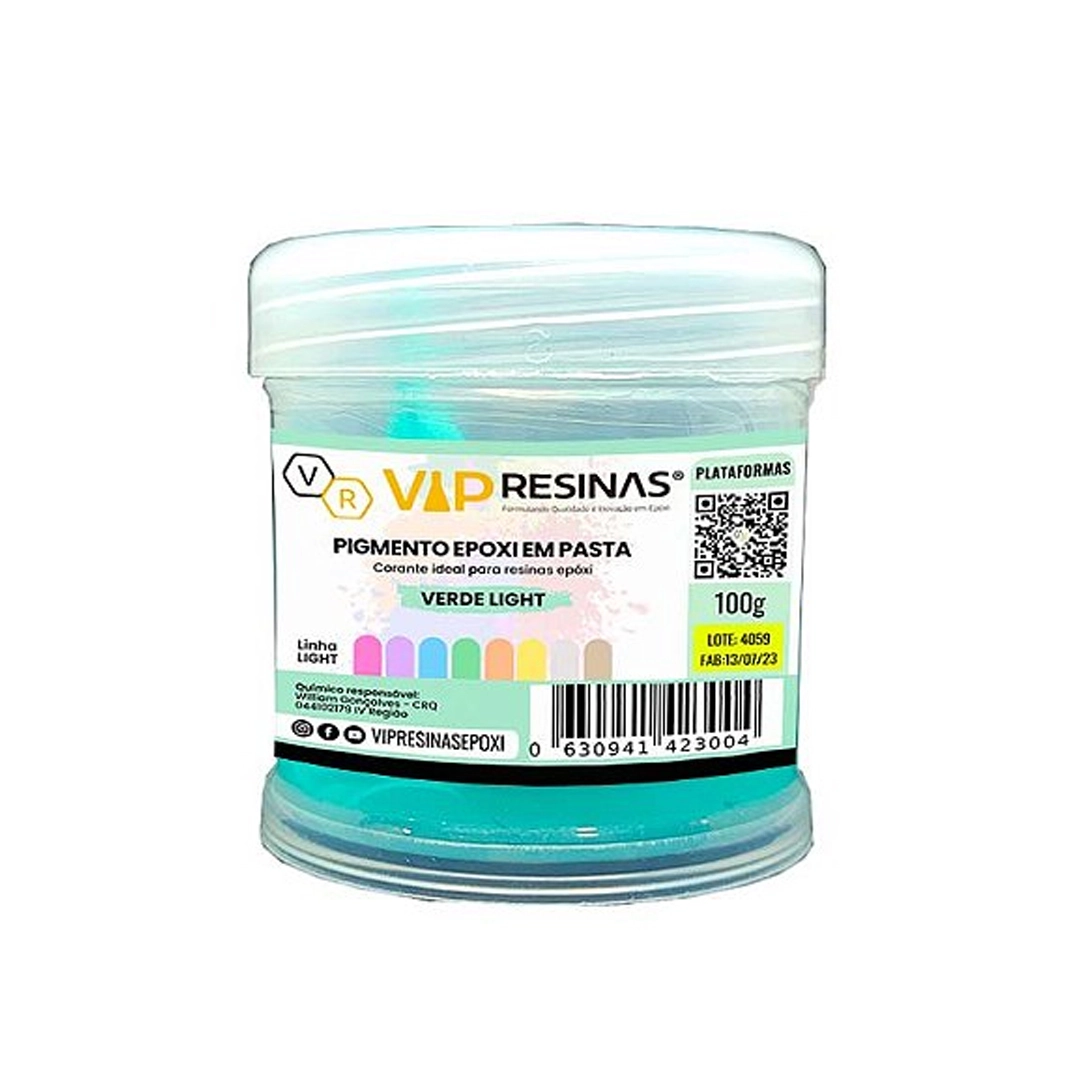 Pigmento Epóxi P/Resina Em Pasta 100g Cores Light Vipresinas