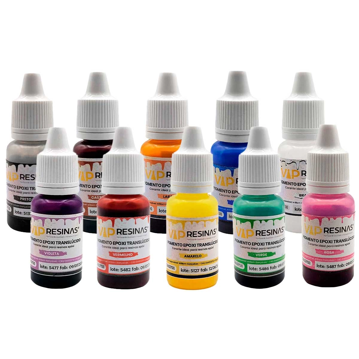 Pigmento Epóxi Para Resinas Translúcido 10g Vip Resinas