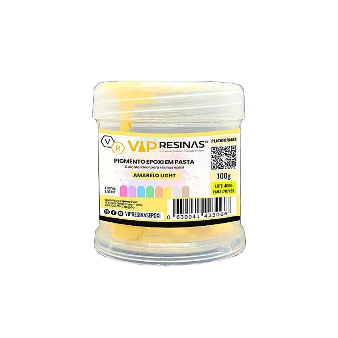 Pigmento Epóxi P/Resina Em Pasta 50g Cores Light Vipresinas
