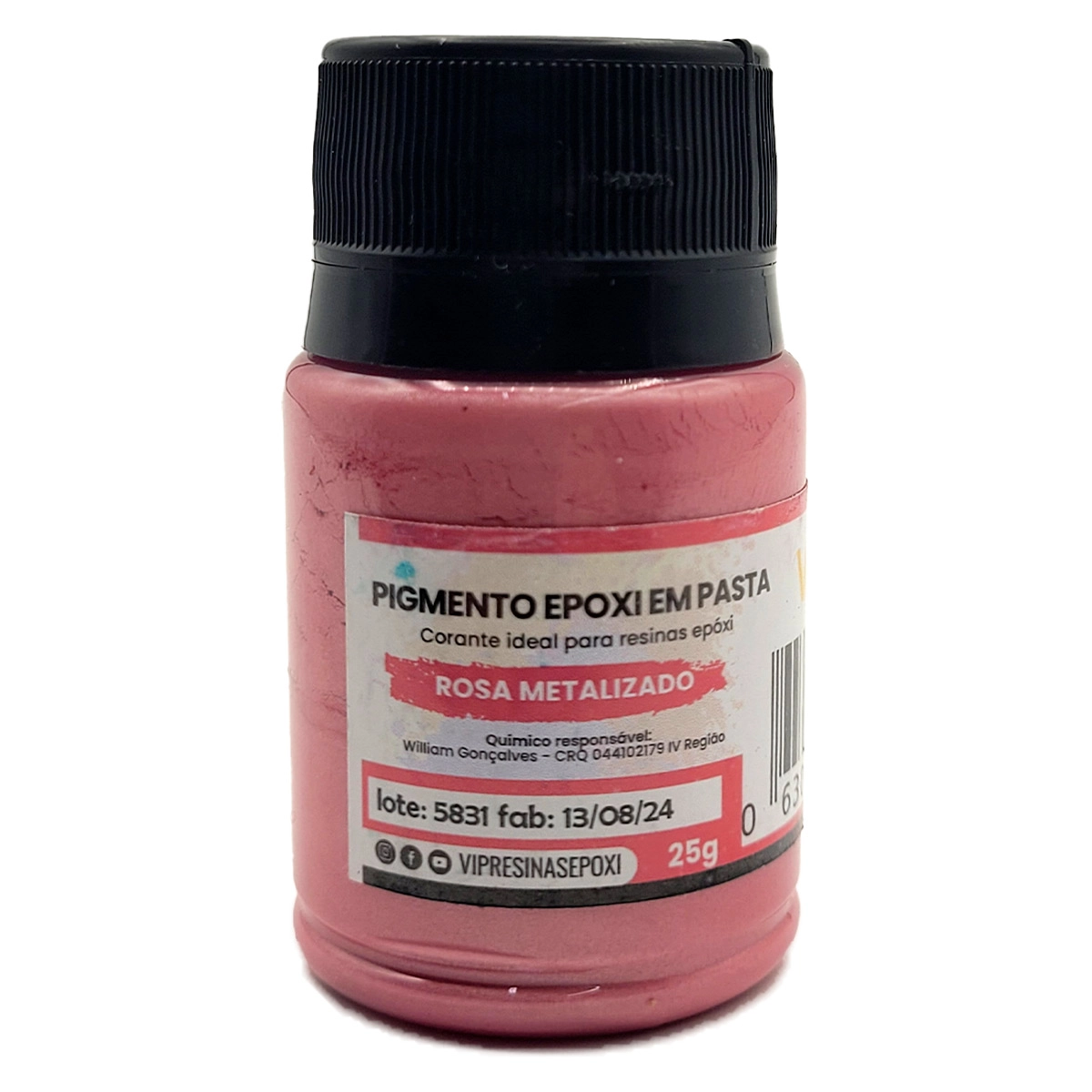 Kit 8 Pigmento Epóxi Pasta Metalizadas Coloridas Resina 25g