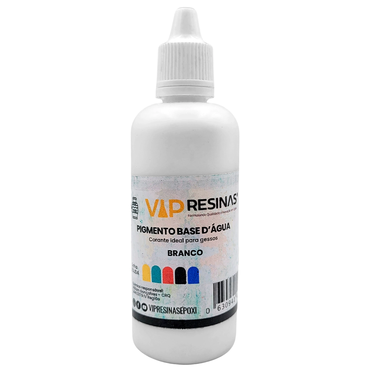 Kit 6 Cores Corante Líquido Resina Gesso 50g Pigmento Epóxi