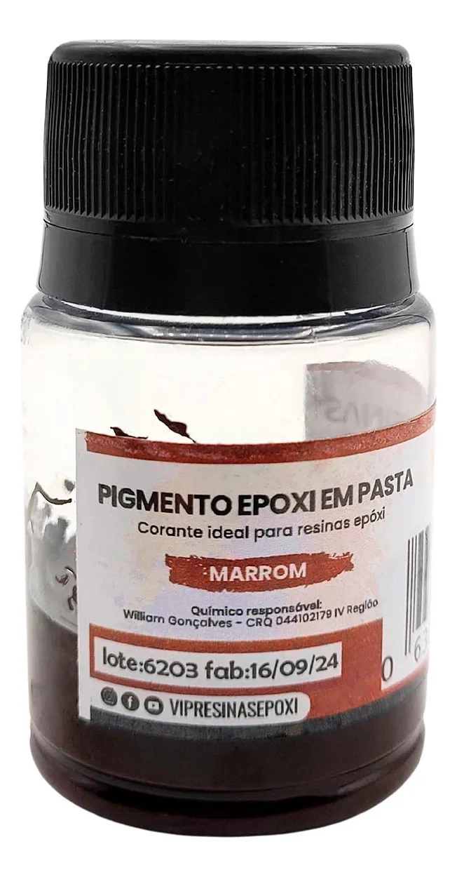 Pigmento Epóxi em Pasta – Cores Sólidas: Kit Completo 8 Cores (Vip Resinas)