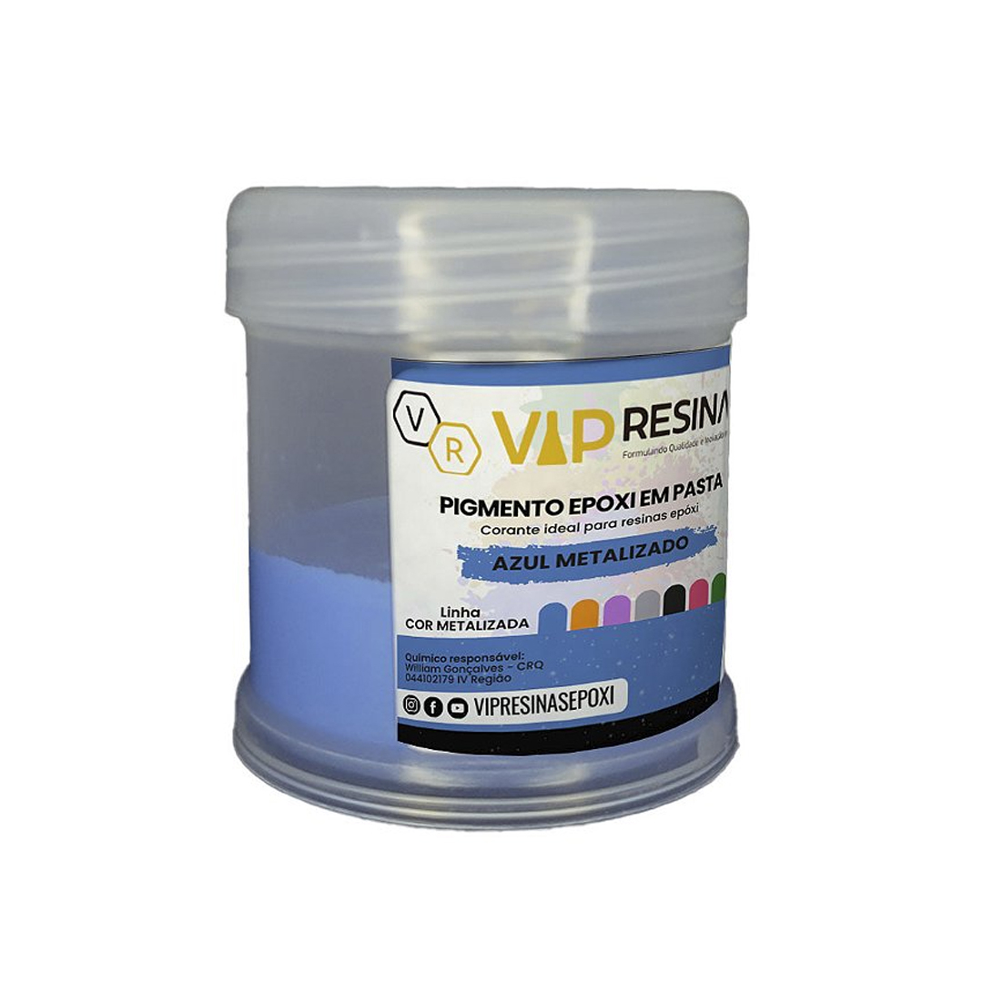 Pigmento Epóxi P/Resina Pasta 50g Cor Metalizada Vipresina Pigmento Epóxi P/Resina Pasta 50g Cor Metalizada Vipresina