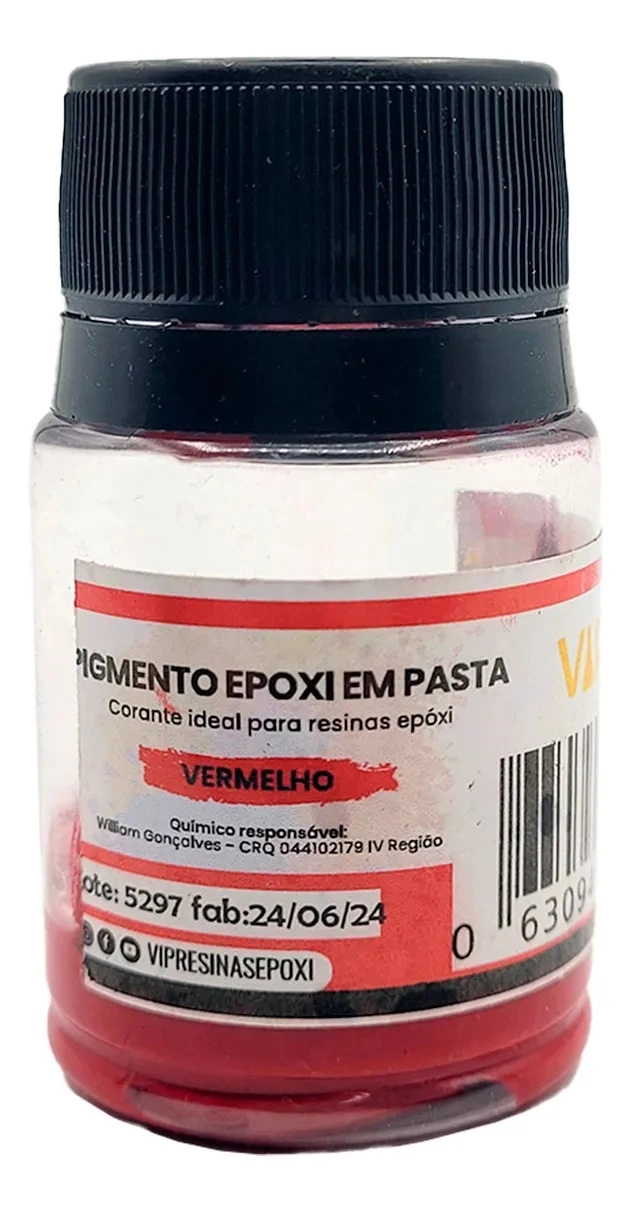 Pigmento Epóxi em Pasta – Cores Sólidas: Kit Completo 8 Cores (Vip Resinas)