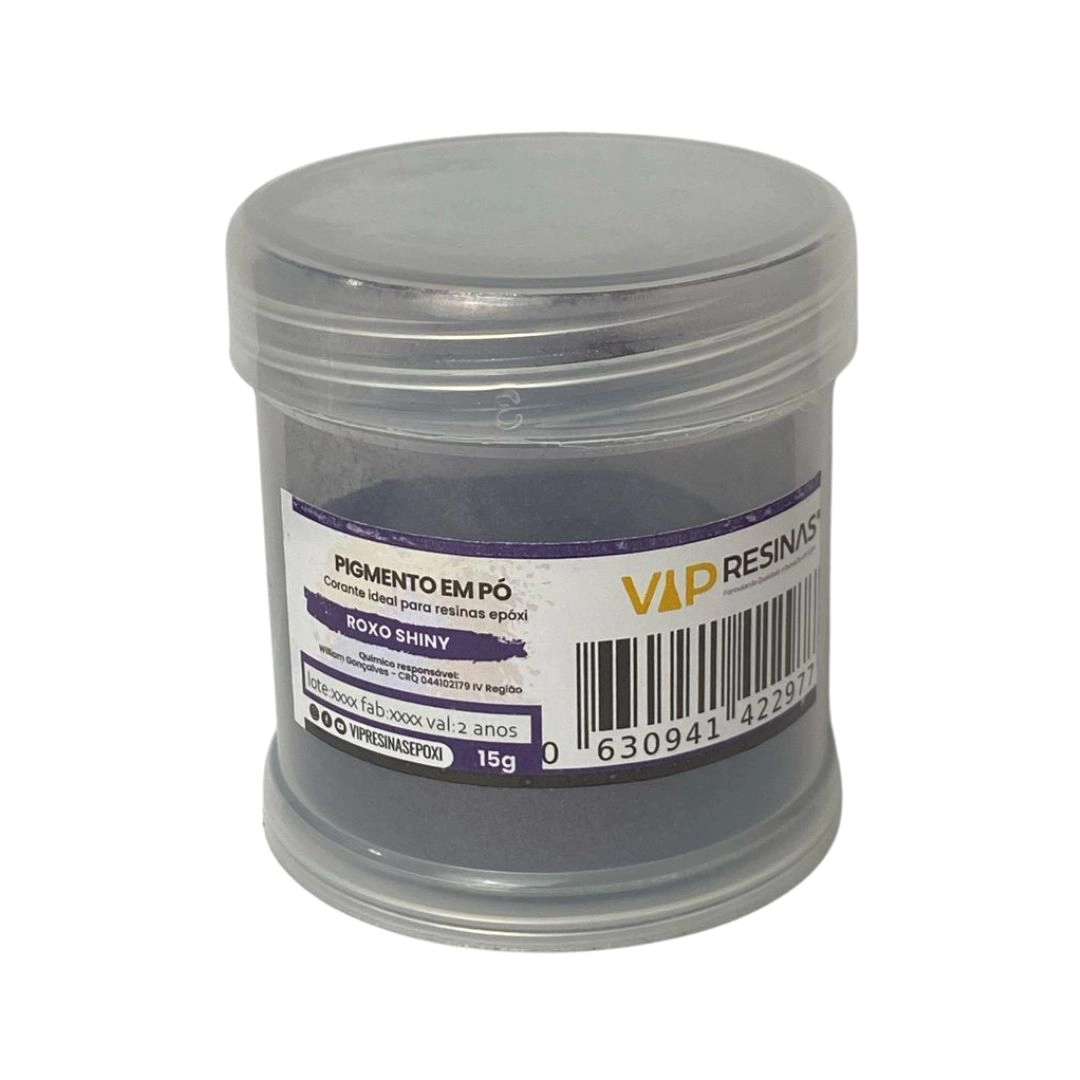 Kit 10 Pigmentos Epóxi Em Pó P/resinas Cores Shiny 15g cada Vip Resinas
