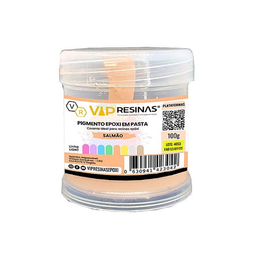 Pigmento Epóxi P/Resina Em Pasta 100g Cores Light Vipresinas