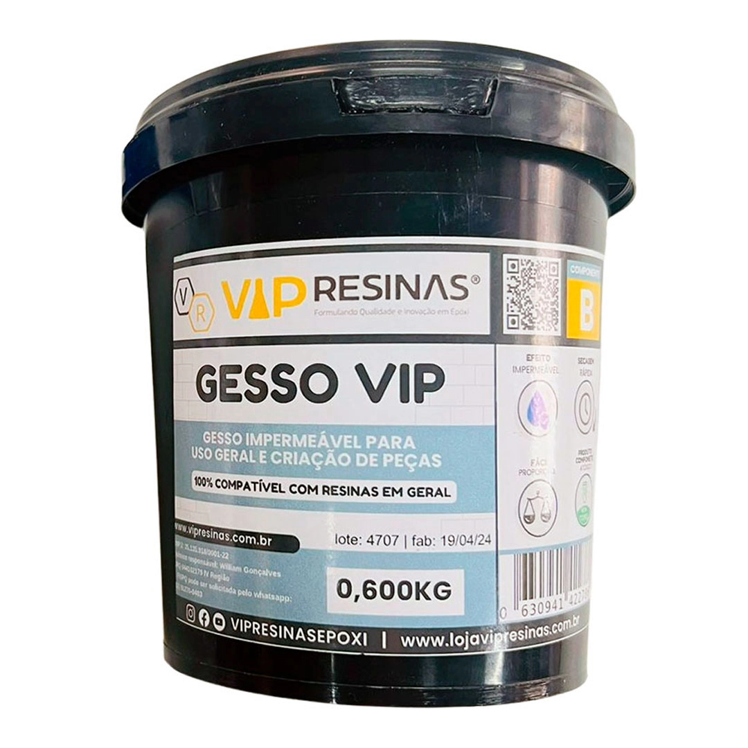 Gesso Impermeável Compativel C/Resina Epóxi 900g Vip Resinas