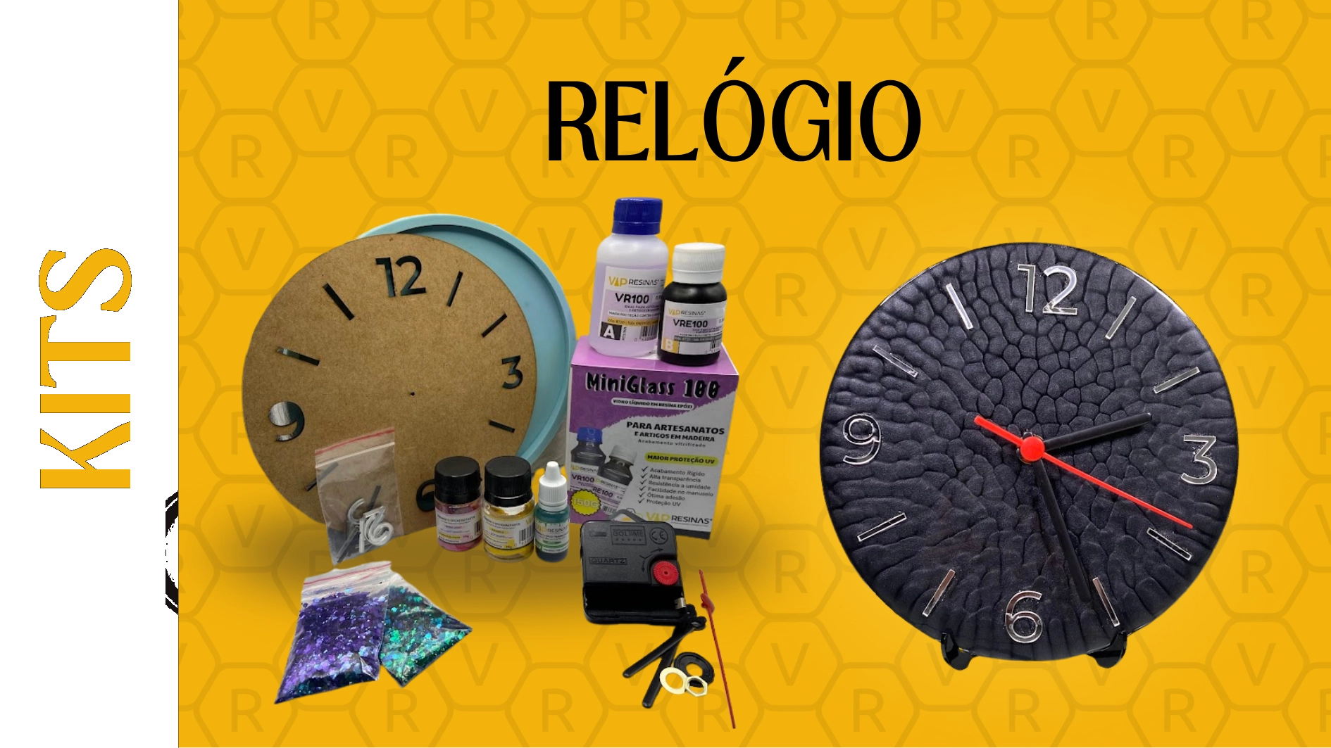 Aula – Relógio Resinado