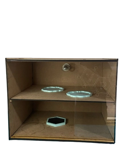 ESTUFA DUPLA PORTA DE ACRÍLICO DESMONTÁVEL PARA RESINA EPOXI (VIP RESINAS) - COMPLETA