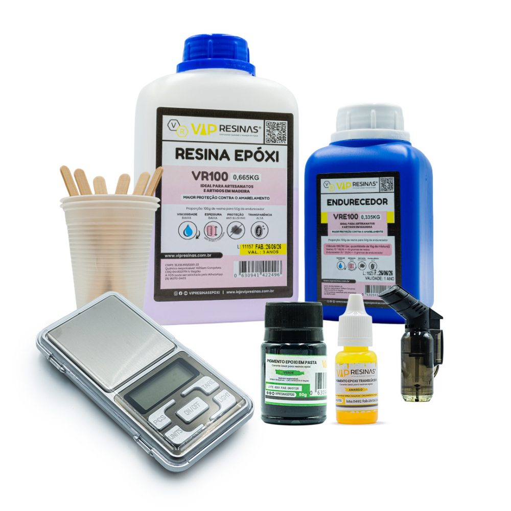 Kit Iniciante Materiais Essenciais P/ Resinagem Vip Resinas
