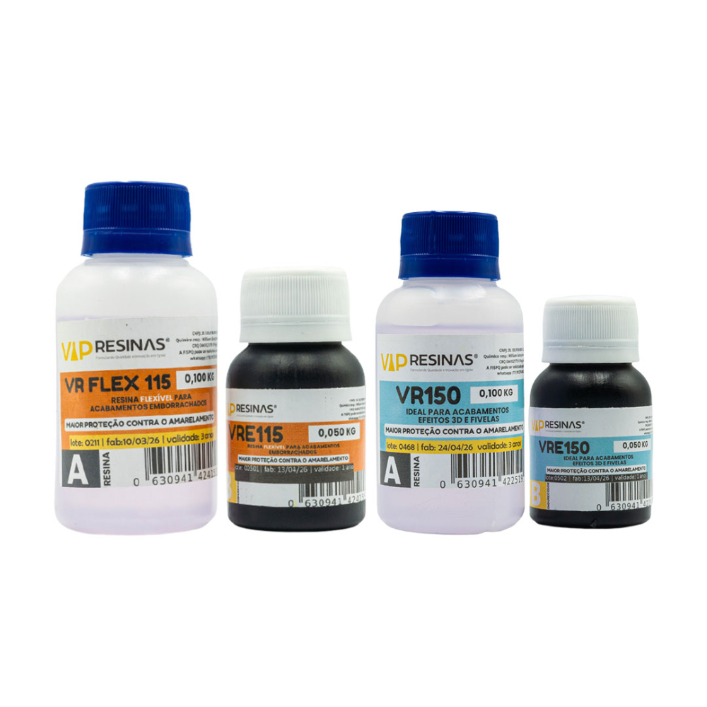 Kit Resinas Para Doming + Endurecedor Vr150 300g Vip Resinas