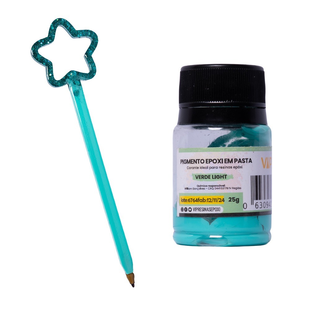 Pigmento Epóxi P/Resina Em Pasta 25g Cores Light Vip resinas