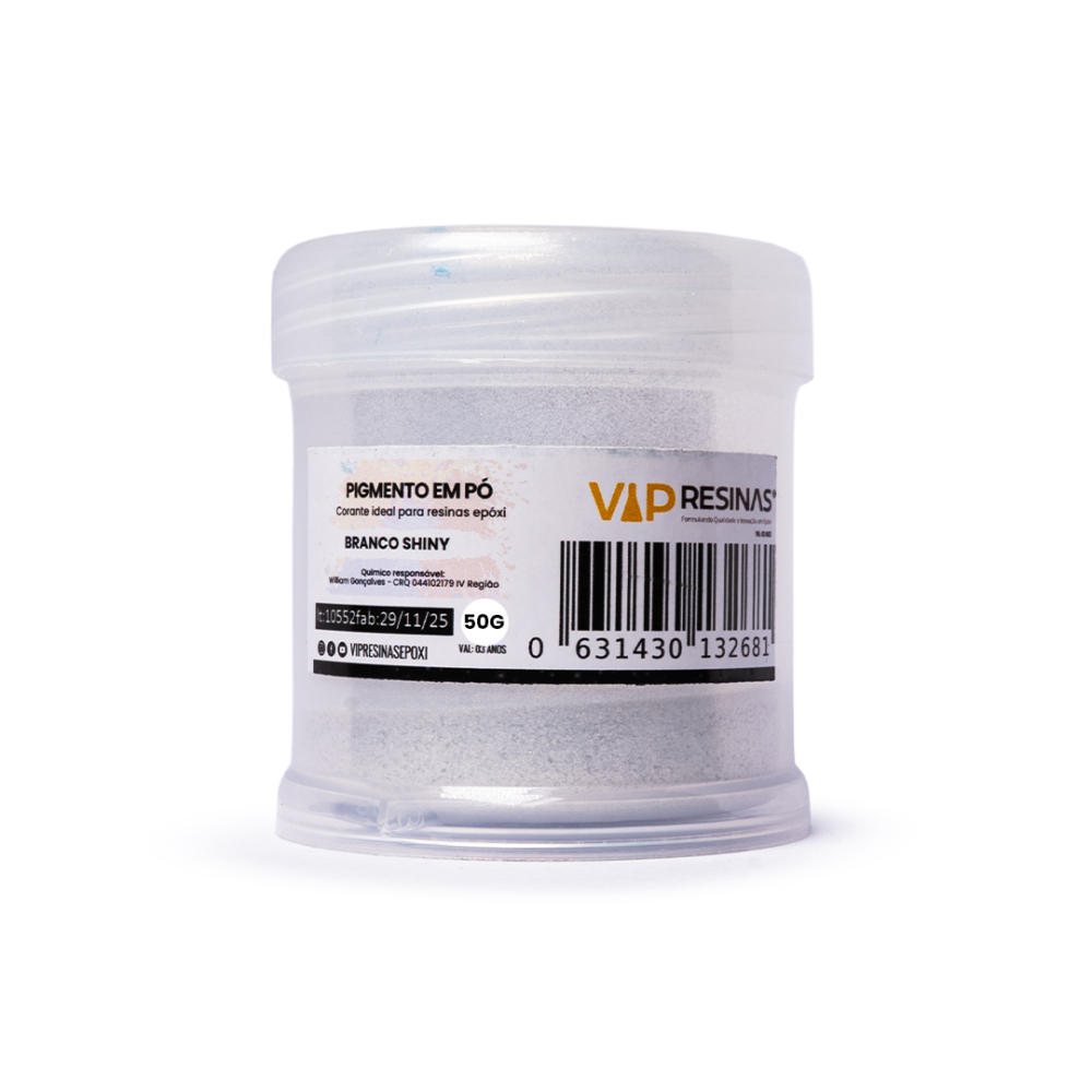 Pigmento Epóxi P/Resina Em Pó 50g Cores Shiny Vip Resinas