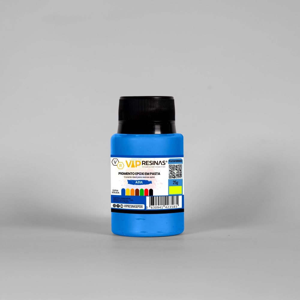Pigmento Epóxi P/Resina Pasta Cores Sólidas 25g Vip Resinas
