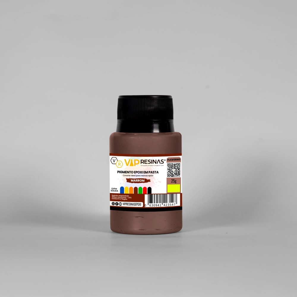 Pigmento Epóxi P/Resina Pasta Cores Sólidas 25g Vip Resinas