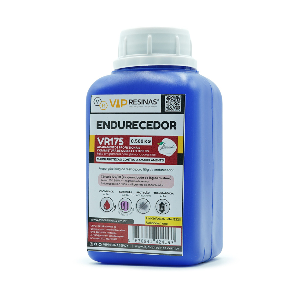 Resina Alta Viscosidade Endurecedor Uv VR175 1,5kg VipResina