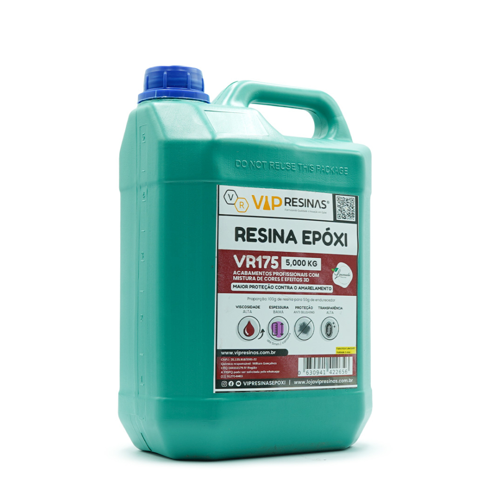 Resina Alta Viscosidade Endurecedor UV VR175 7,5kg VipResina