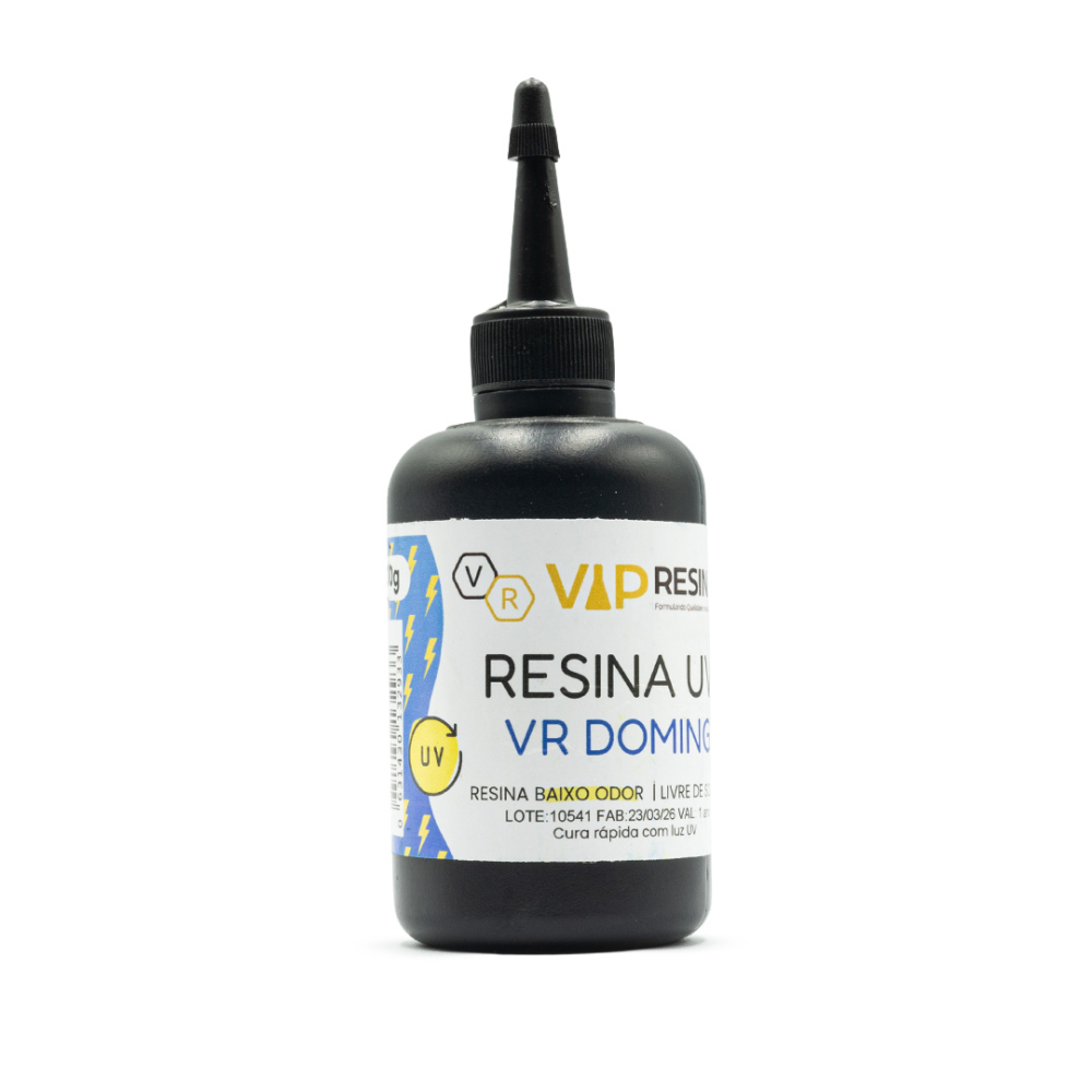 Resina De Cura Uv Para Artesanato 100g Vr Doming Vip Resinas