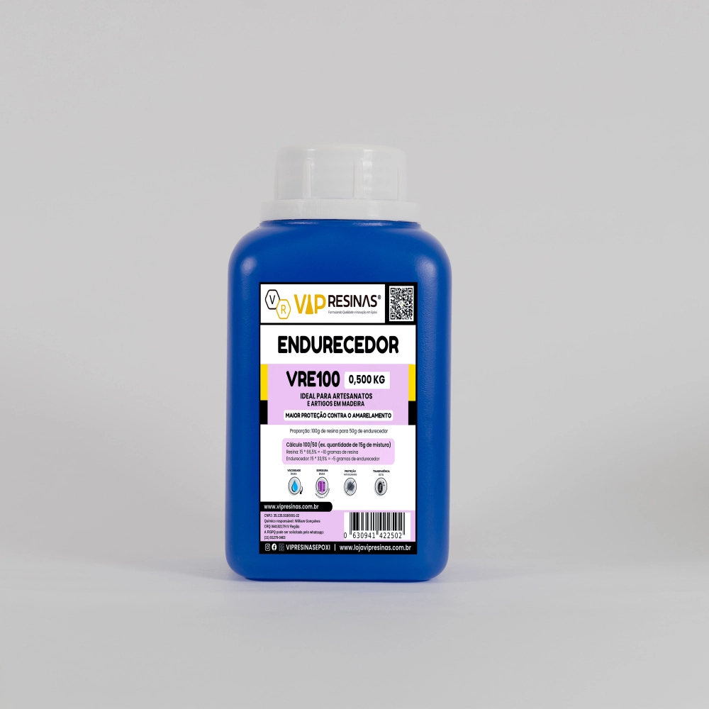 Resina Epóxi + Endurecedor UV VR100 1,5kg Baixa Espessura