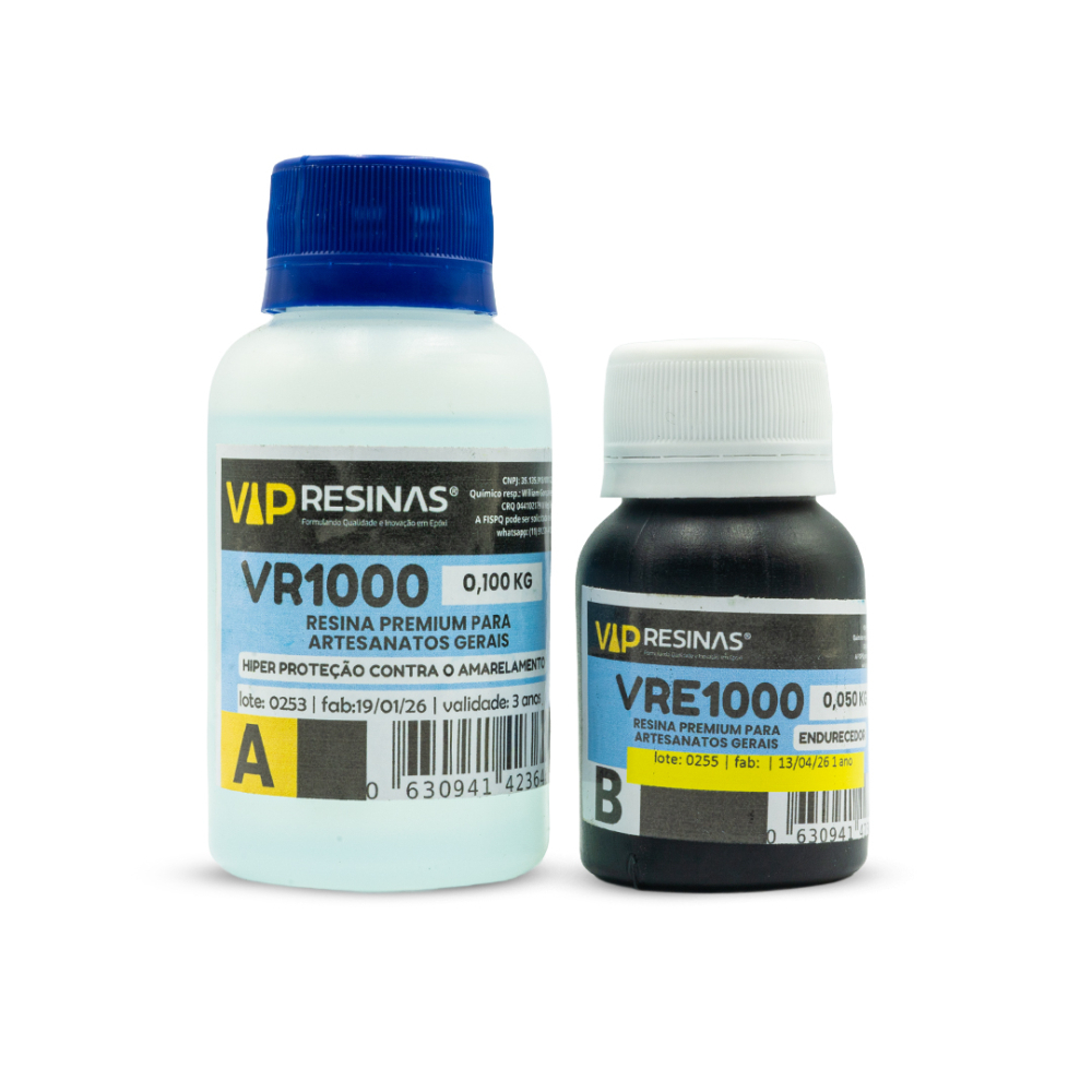 Resina Epóxi + Endurecedor Uv VR1000 150g Baixa Espessura