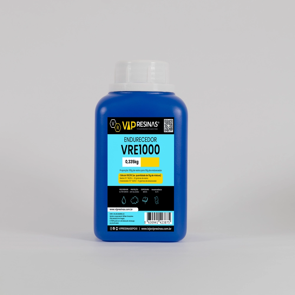 Resina Epóxi + Endurecedor Uv VR1000 1kg  Baixa Espessura