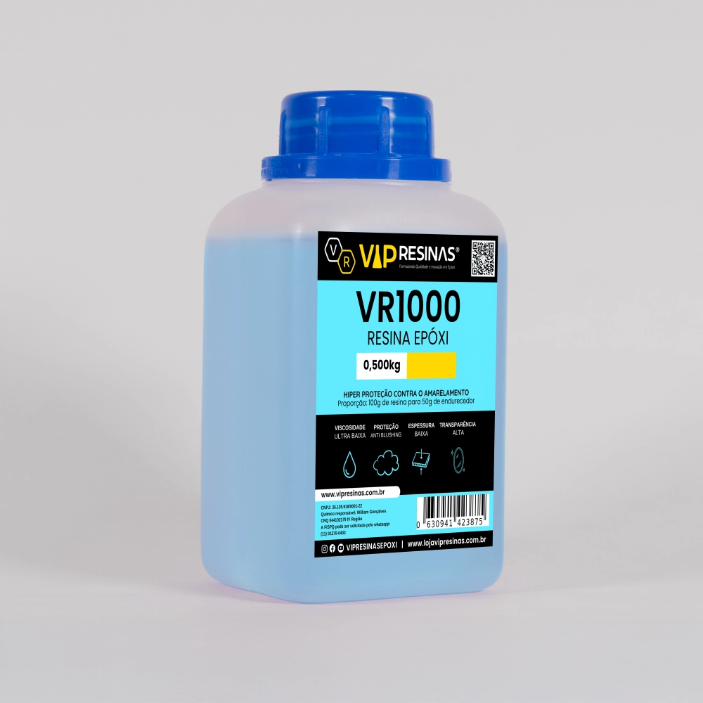 Resina Epóxi + Endurecedor Uv VR1000 750g Baixa Espessura