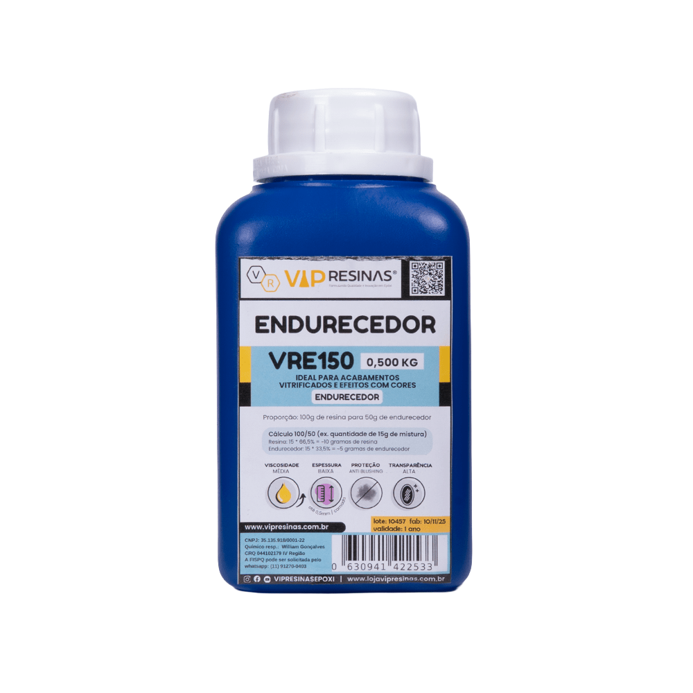 Resina Epóxi + Endurecedor Vr150 Uv 1,5kg Baixa Espessura