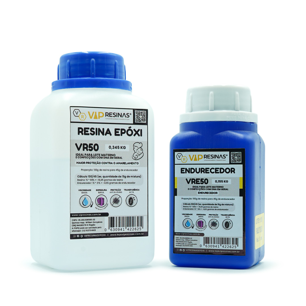 Resina Epóxi P/ Joias Afetivas VR50 500g Baixa Espessura