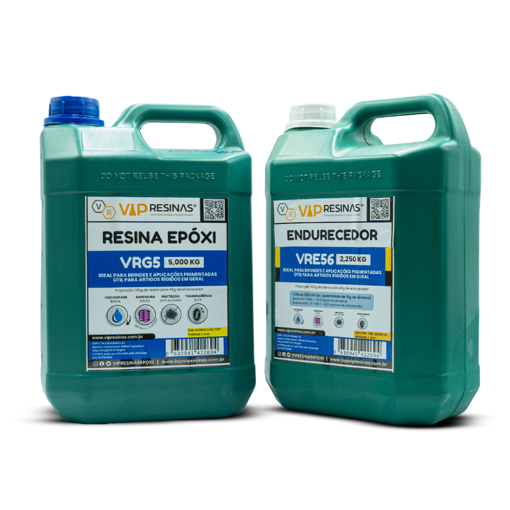 Resina Epóxi Rígida+ Endurecedor VRG5 7,25kg Baixa Espessura