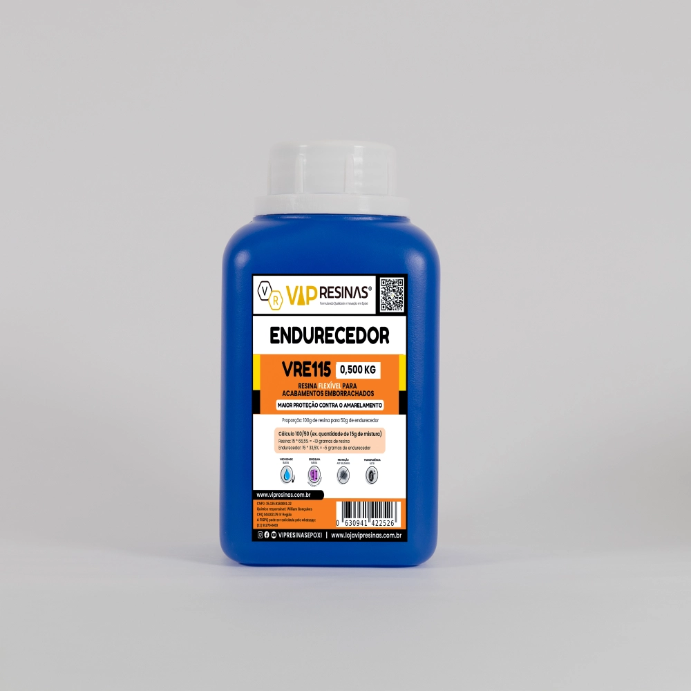 Resina Flexível + Endurecedor Uv Vr115 1,500kg Vip Resinas