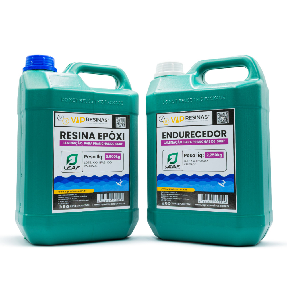 RESINA PARA LAMINAÇÃO DE PRANCHAS DE SURF - 7,25kg. 