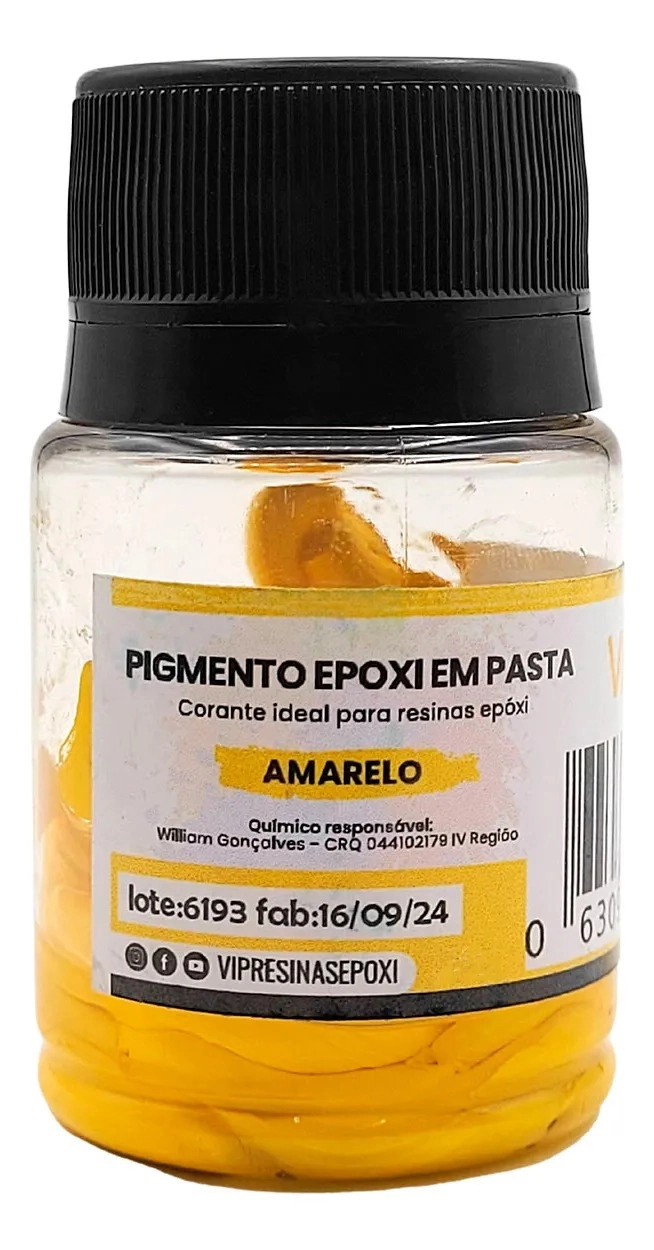Pigmento Epóxi em Pasta – Cores Sólidas: Kit Completo 8 Cores (Vip Resinas)
