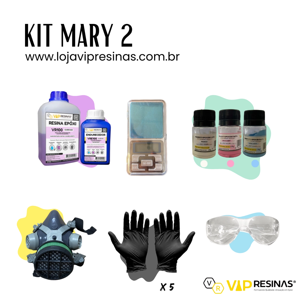 KIT 13 - Kit iniciante Mary 2 | @atelie_arteresinaa (Vip Resinas)