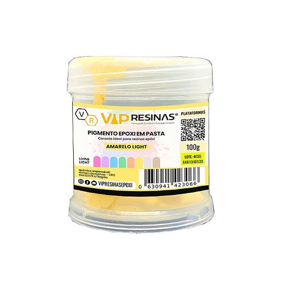 Pigmento Epóxi P/Resina Em Pasta 100g Cores Light Vipresinas