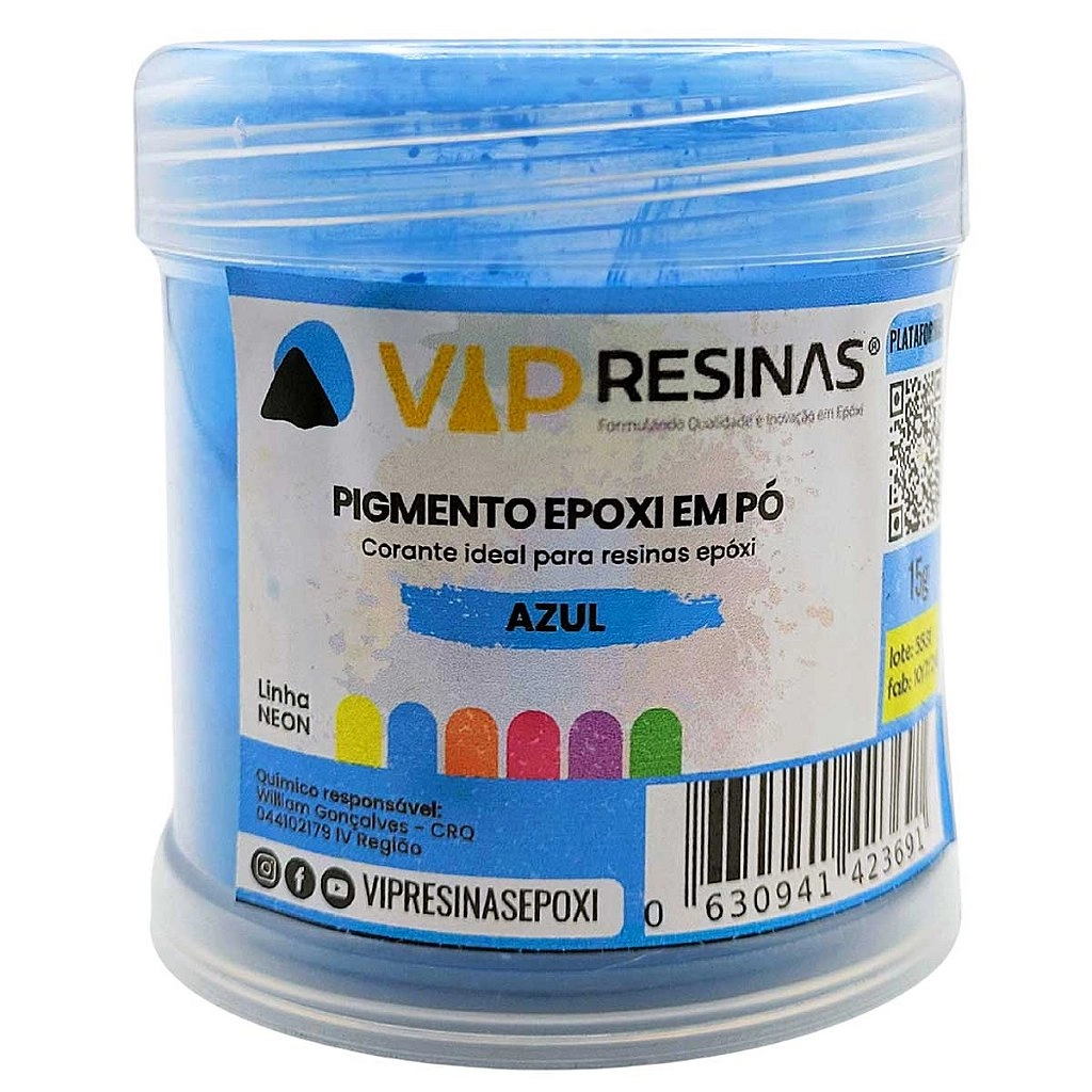 Pigmento Epóxi em Pó – Cores Neón: Kit Completo 6 Cores 15g