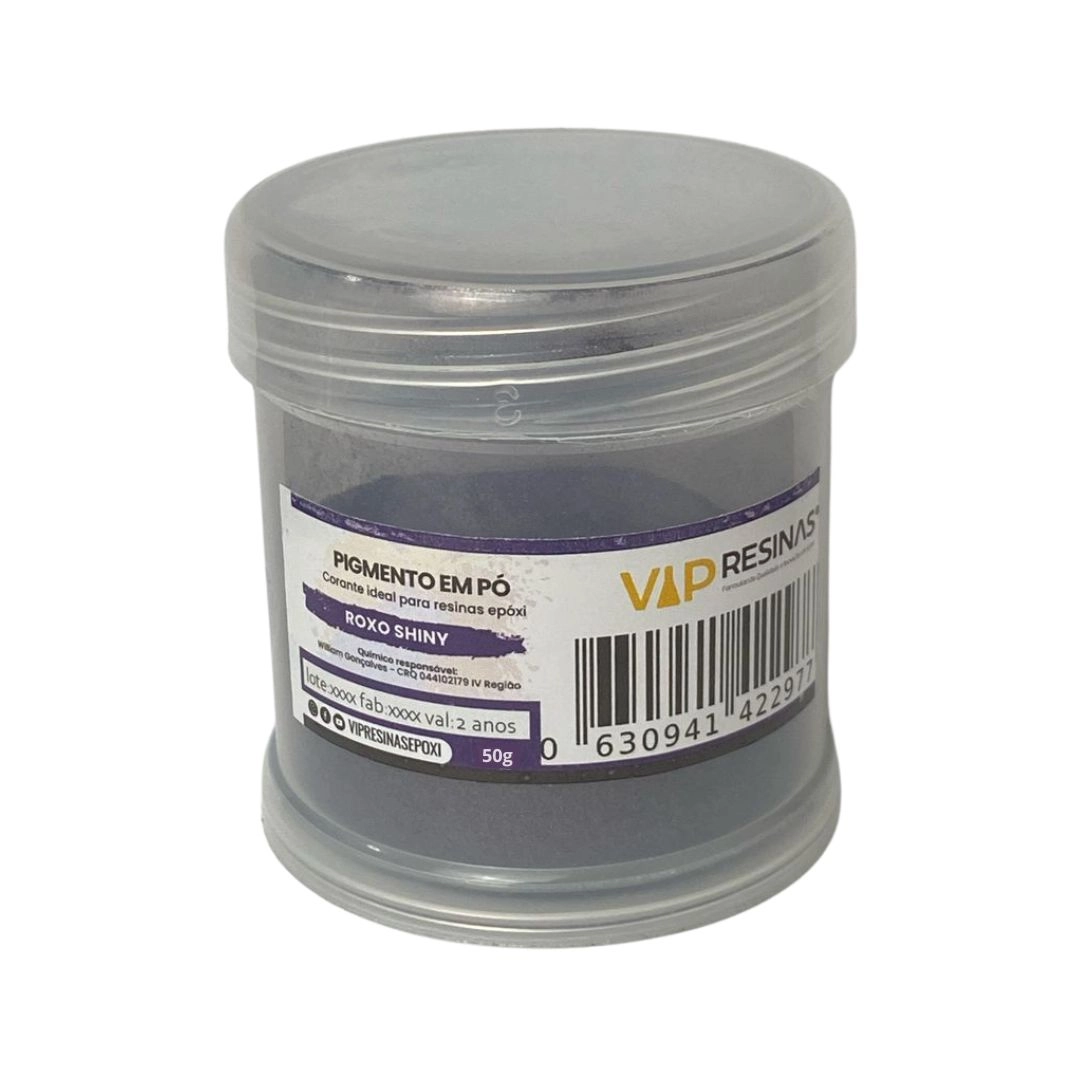 Pigmento Epóxi P/Resina Em Pó 50g Cores Shiny Vip Resinas