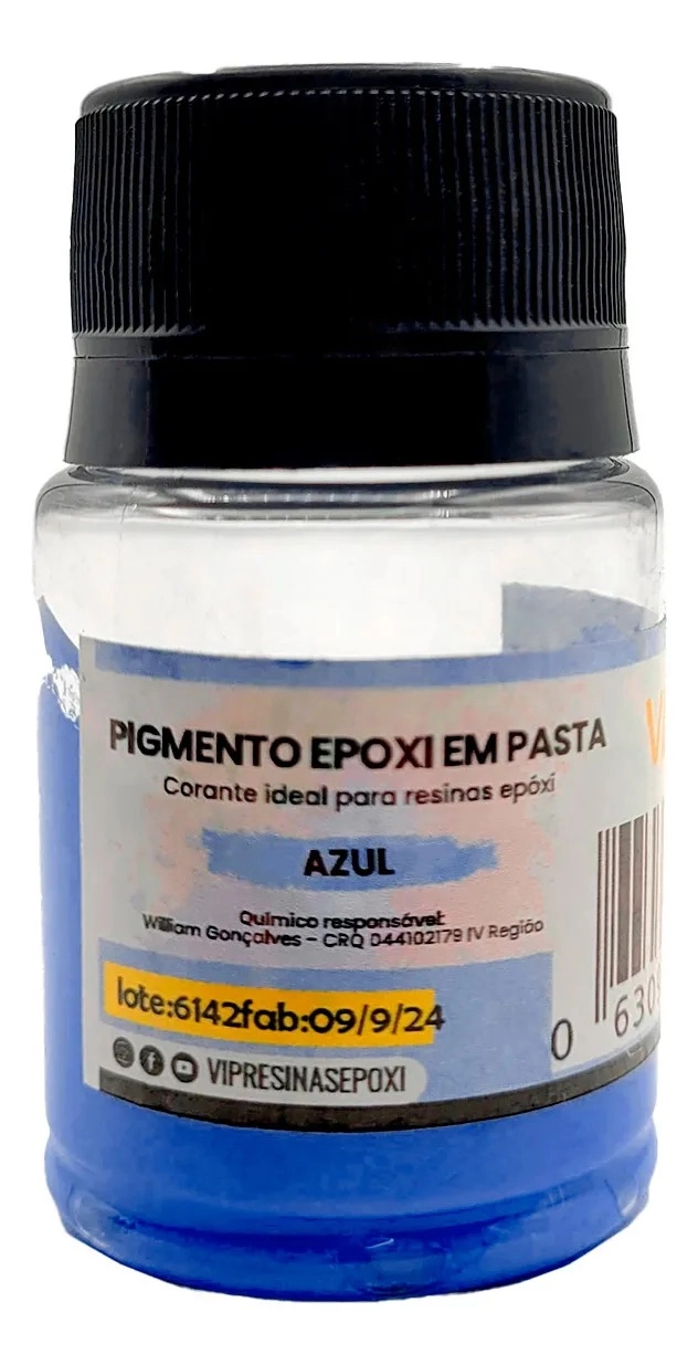 Pigmento Epóxi em Pasta – Cores Sólidas: Kit Completo 8 Cores (Vip Resinas)