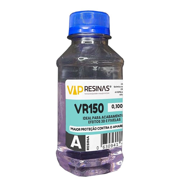 Resina Epóxi + Endurecedor UV VR150 150g Média Viscosidade