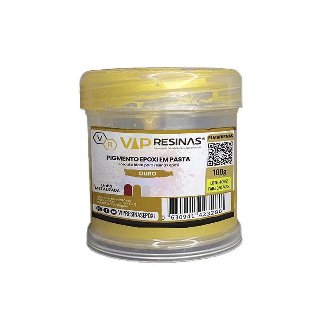 Pigmento Epóxi P/Resina Pasta 100g Cor Metalizada Vipresina