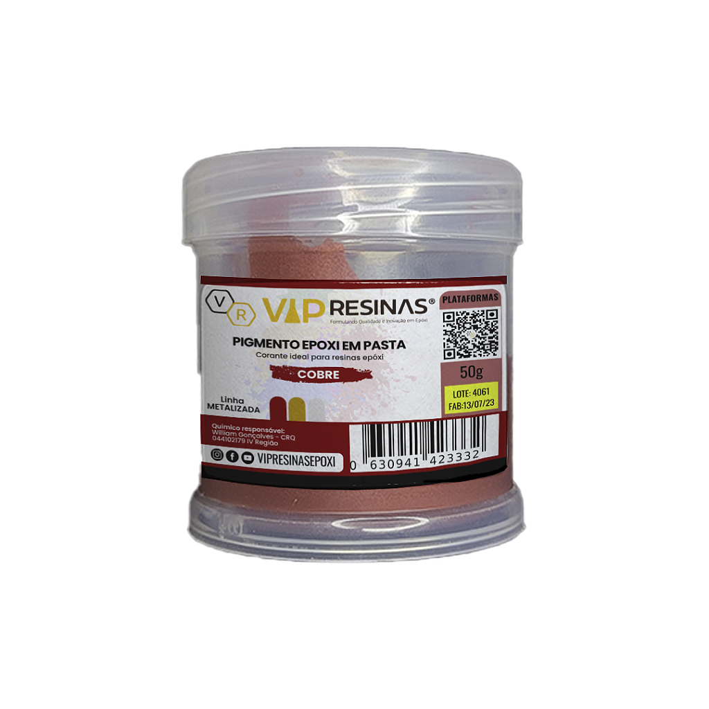 Pigmento Epóxi P/Resina Pasta 50g Cor Metalizada Vipresina Pigmento Epóxi P/Resina Pasta 50g Cor Metalizada Vipresina