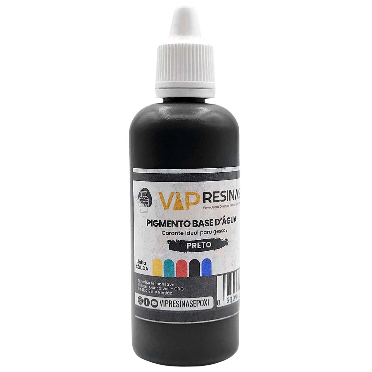 Corante Líquido P/ Resina Gesso 50g Pigmento Epóxi VipResina