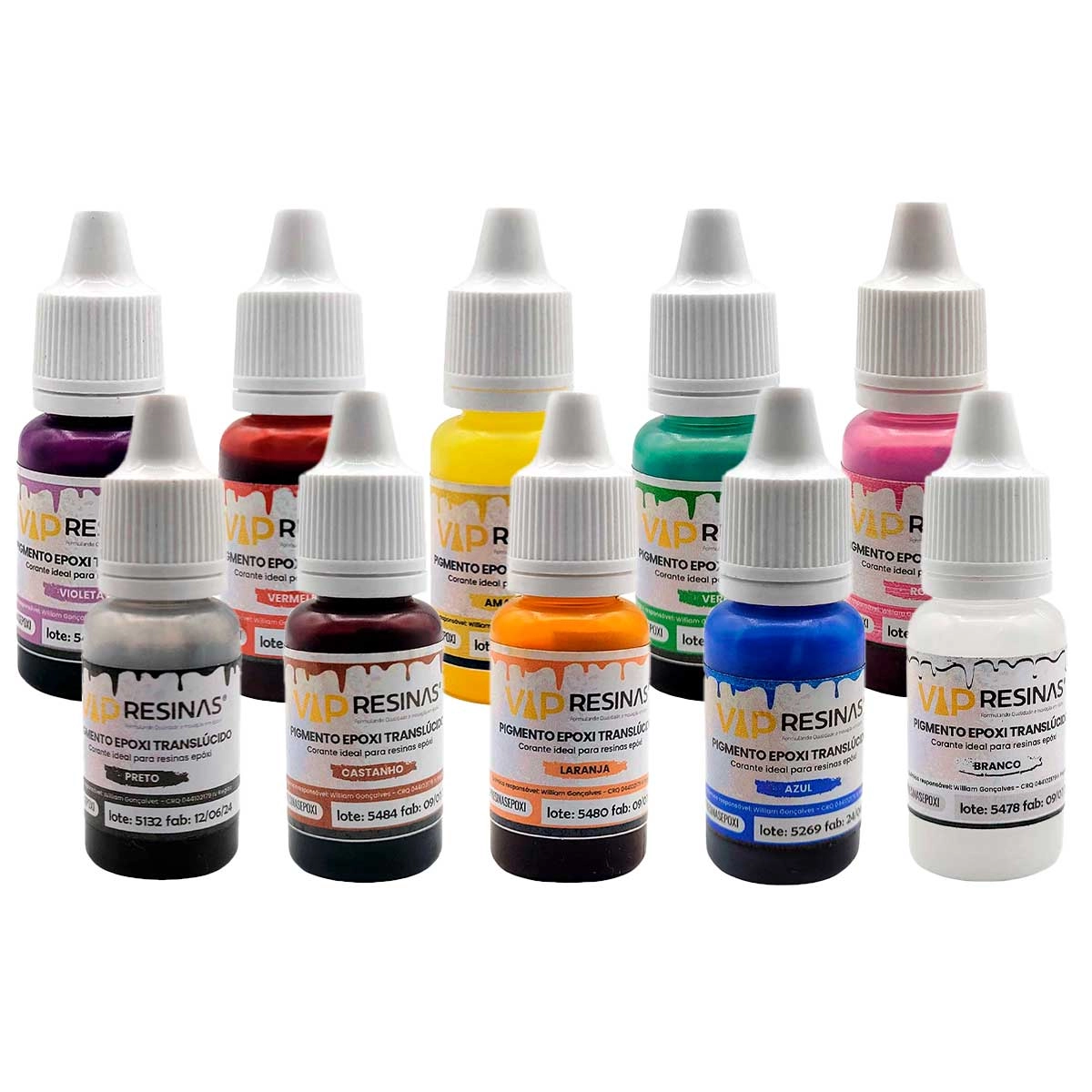 Pigmento Epóxi Para Resinas Translúcido 10g Vip Resinas