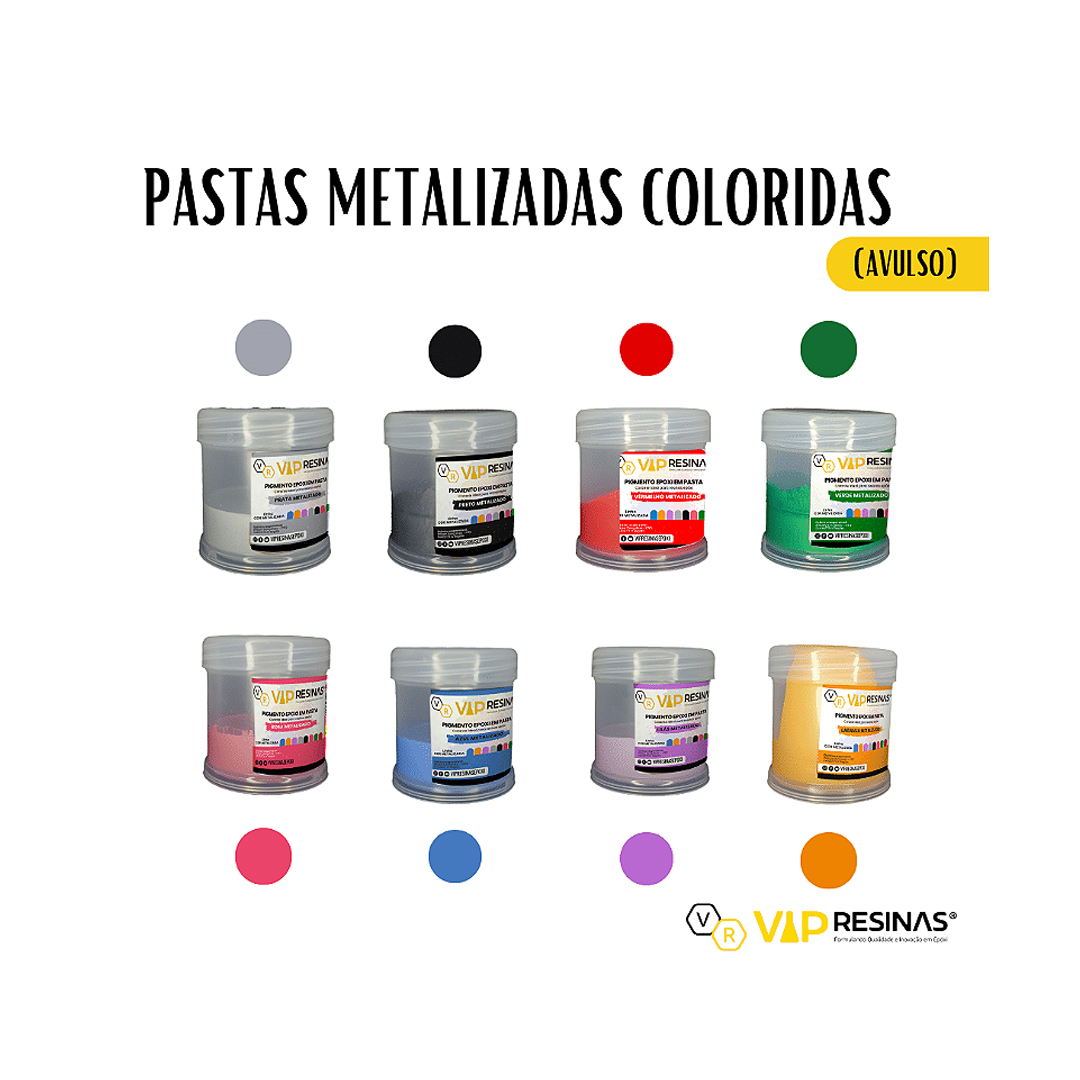 Pigmento Epóxi P/Resina Pasta 50g Cor Metalizada Vipresina Pigmento Epóxi P/Resina Pasta 50g Cor Metalizada Vipresina
