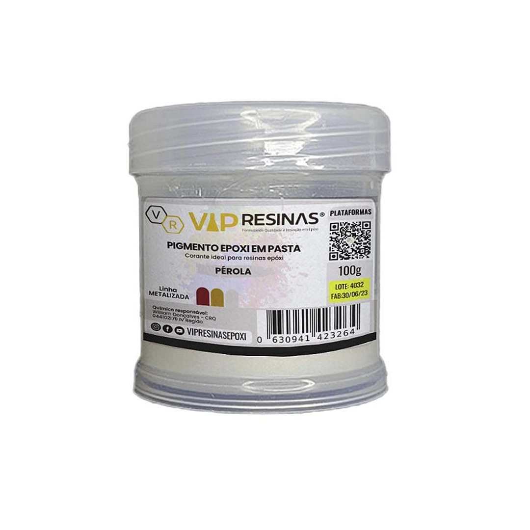 Pigmento Epóxi P/Resina Pasta 100g Cor Metalizada Vipresina