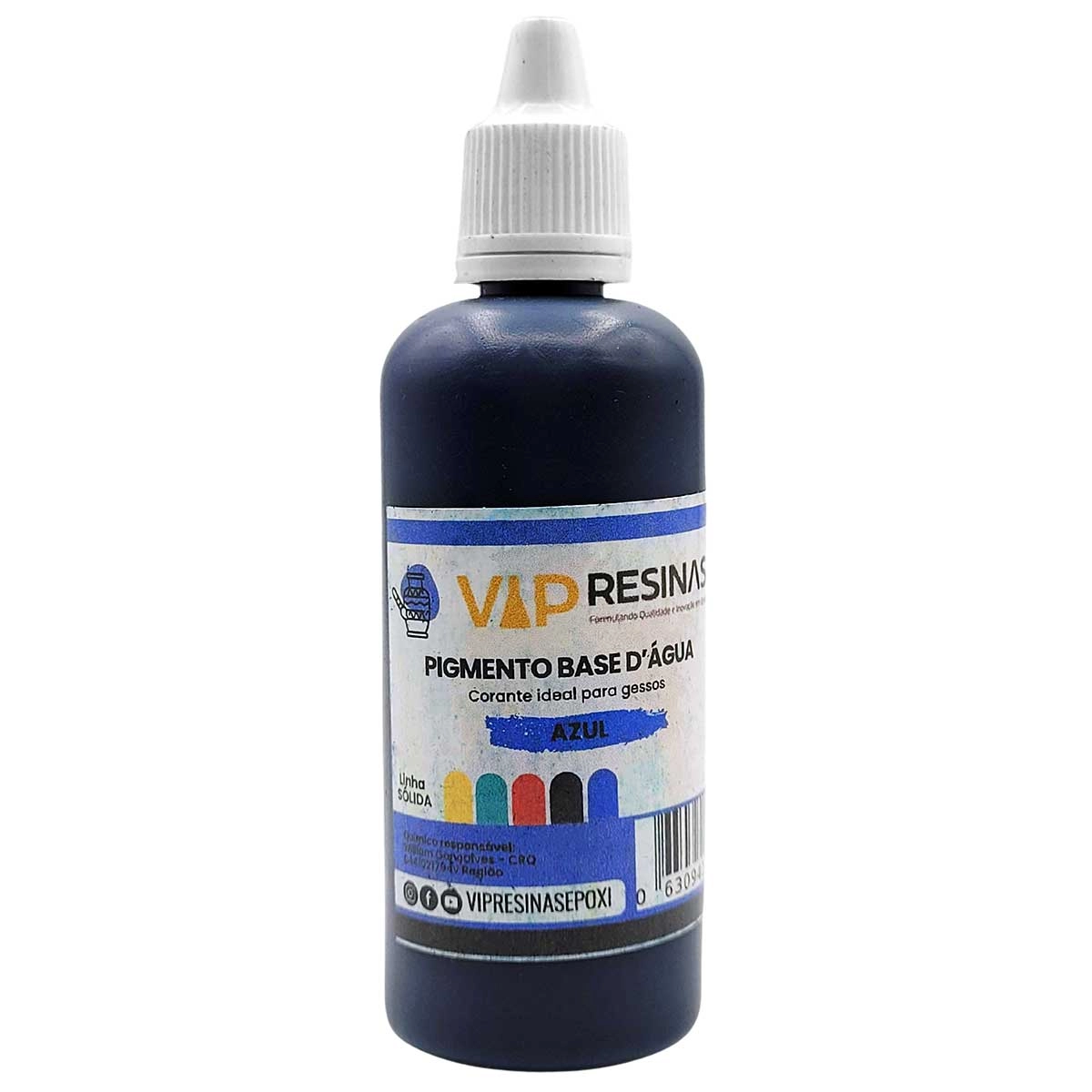 Corante Líquido P/ Resina Gesso 50g Pigmento Epóxi VipResina