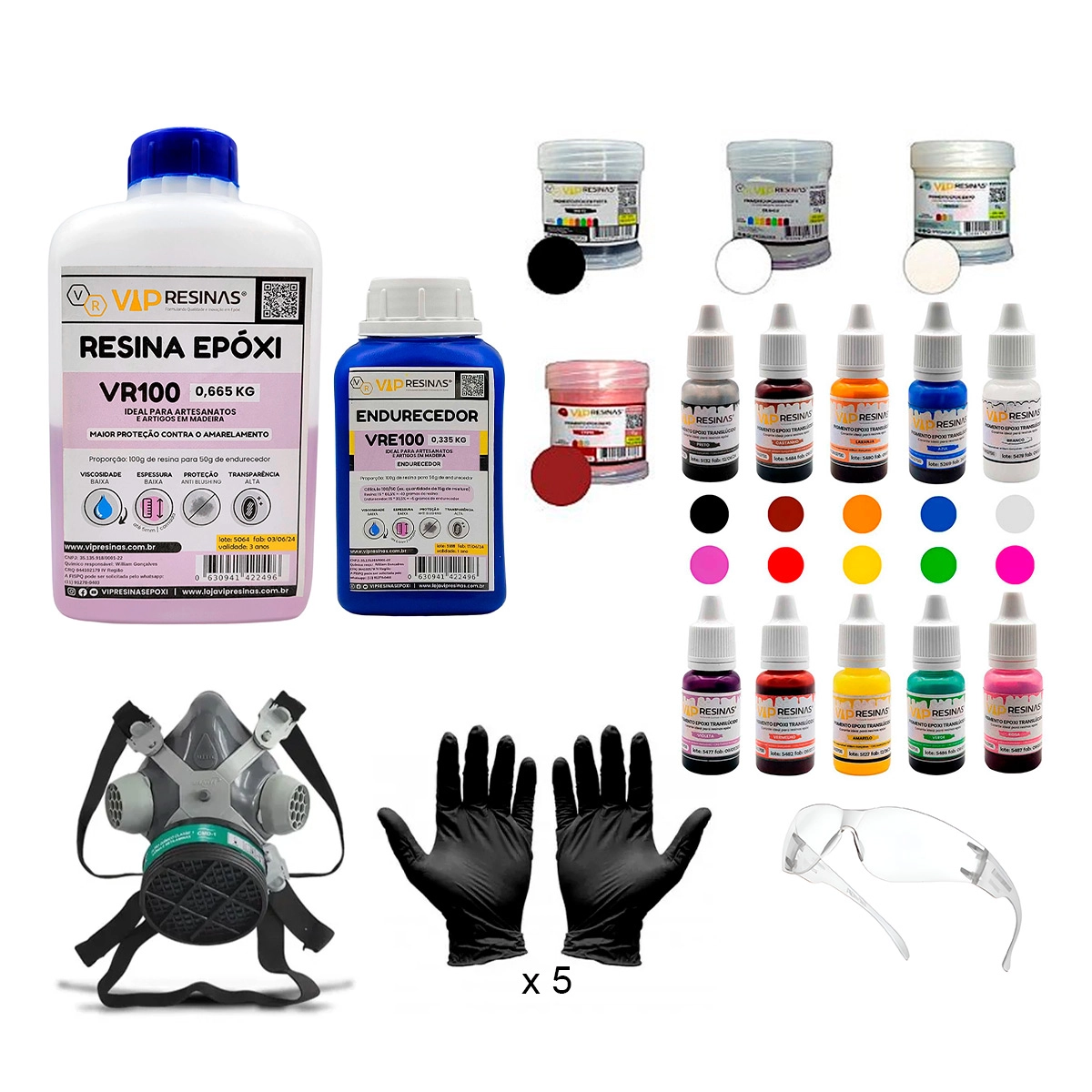 Kit Iniciante Raissa Faria Vr100 1kg + Epi's Para Resinagem