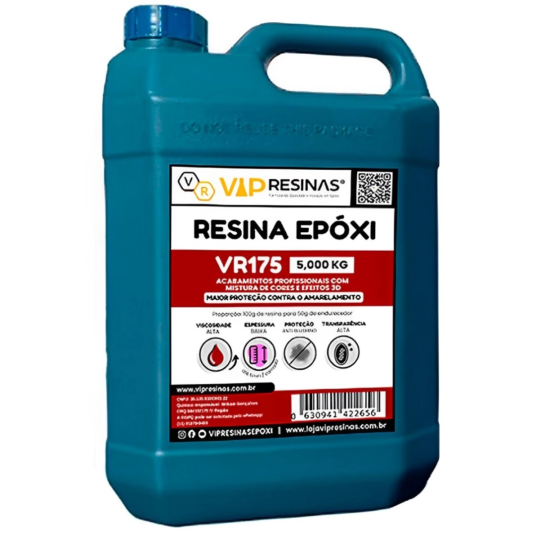 Resina Alta Viscosidade Endurecedor UV VR175 7,5kg VipResina