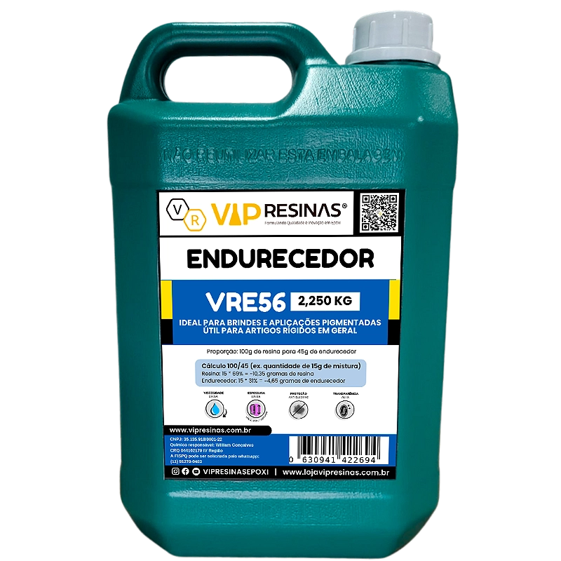 Resina Epóxi Rígida+ Endurecedor VRG5 7,25kg Baixa Espessura