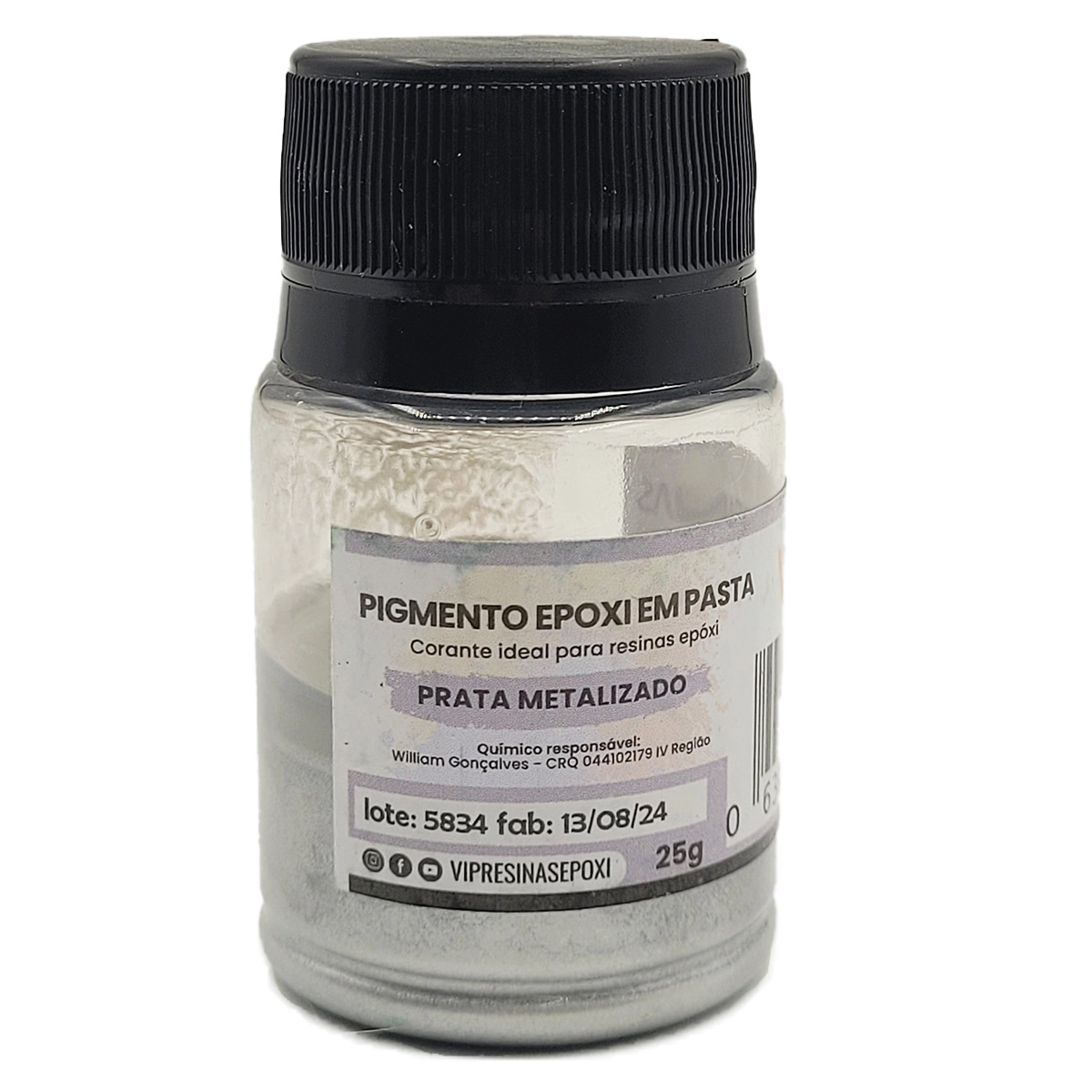 Kit 8 Pigmento Epóxi Pasta Metalizadas Coloridas Resina 25g