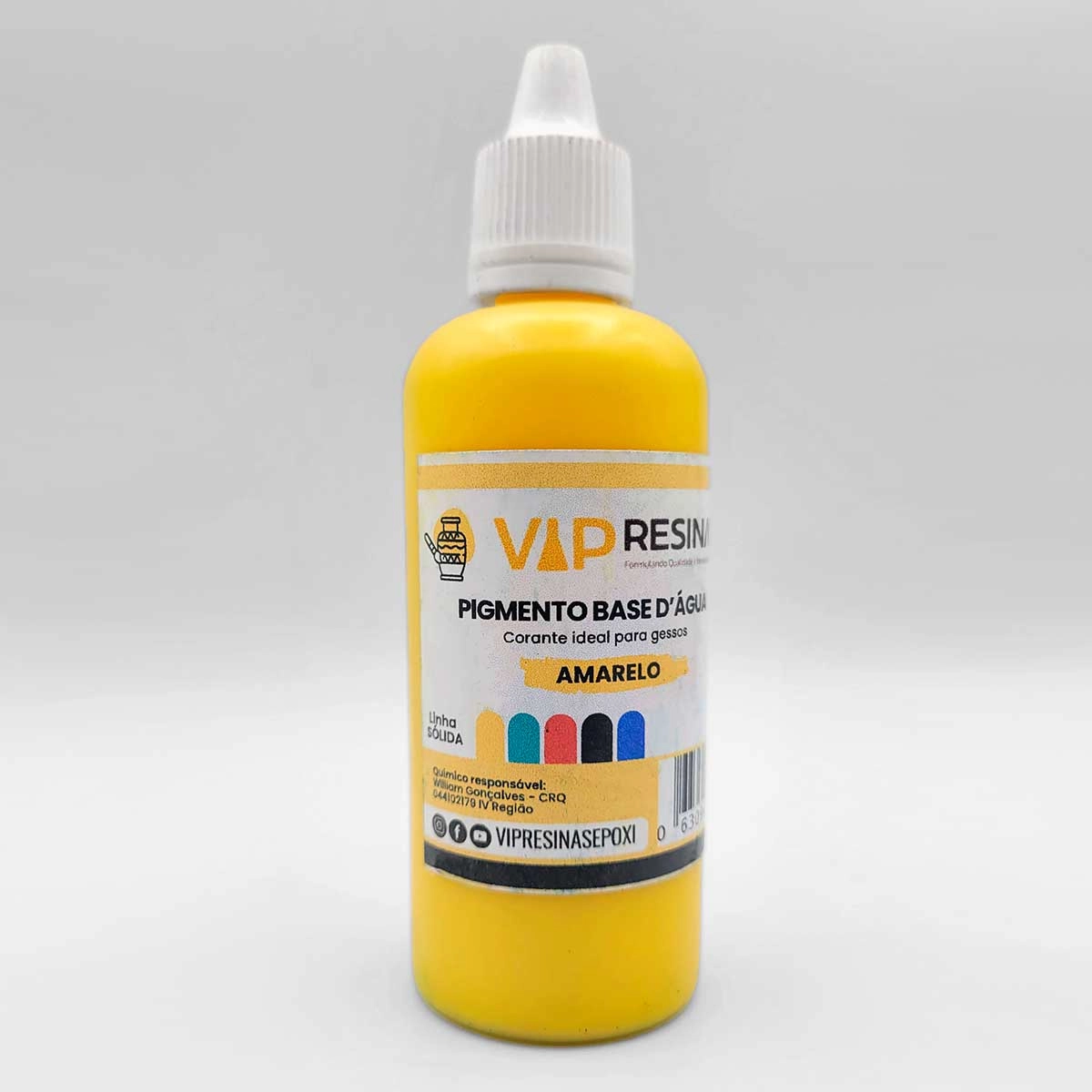 Corante Líquido P/ Resina Gesso 50g Pigmento Epóxi VipResina